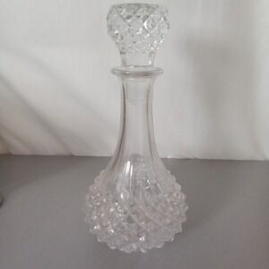 Cristal d'Arques France Longchamp 24% Lead Crystal Wine Decanter with Stopper
